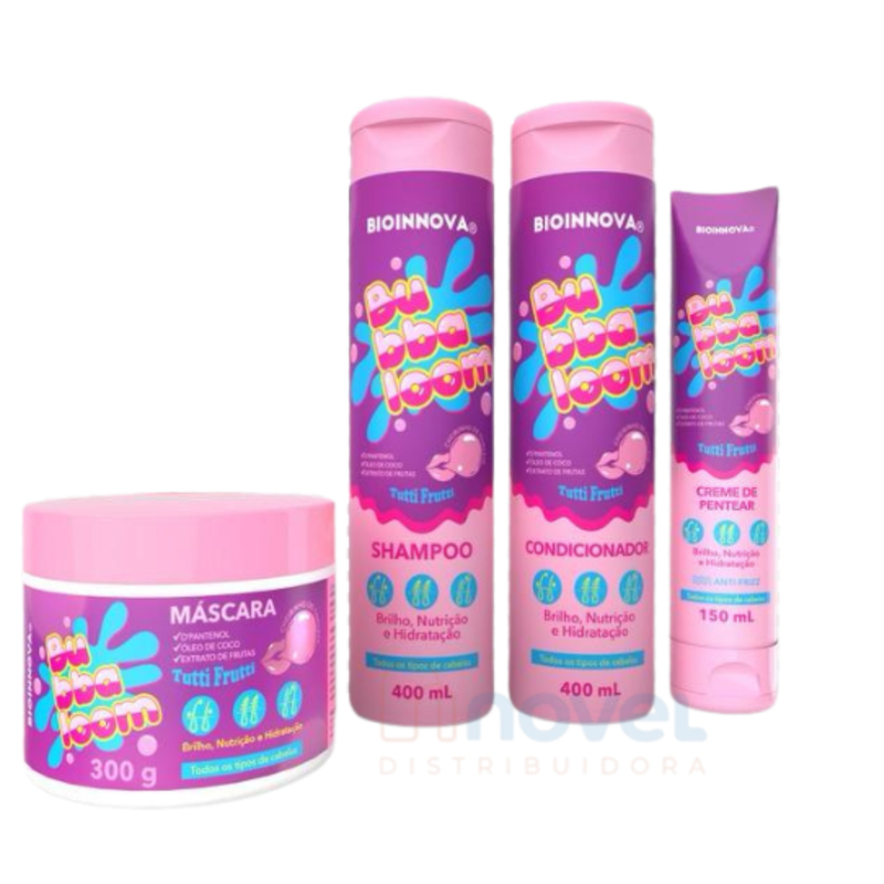 KIT CAPILAR BUBBALOOM 4 ITENS BIOINNOVA