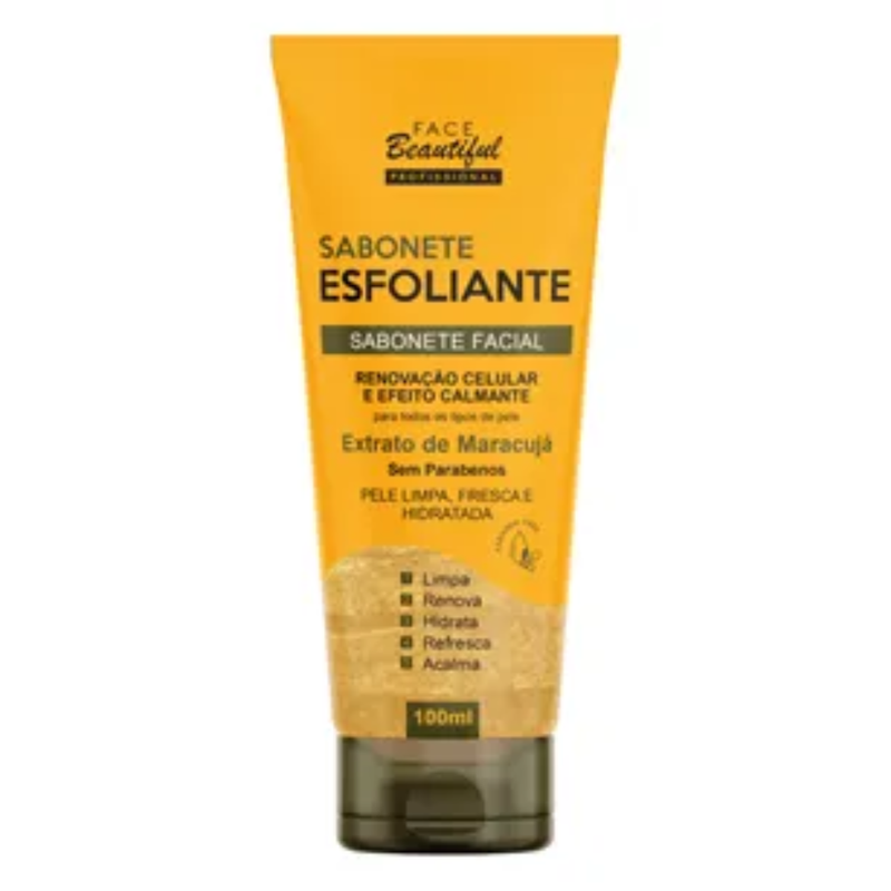 SABONETE ESFOLIANTE MARACUJA 100ML FACE BEAUTIFUL