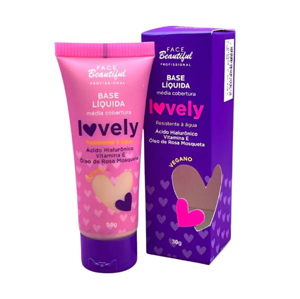 BASE LIQUIDA MEDIA COBERTURA 30ML LOVELY DISPLAY A