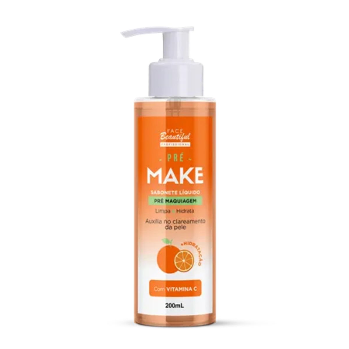 SABONETE LIQUIDO FACIAL PRE MAKE VITAMINA C FACE BEAUTIFUL 200ML