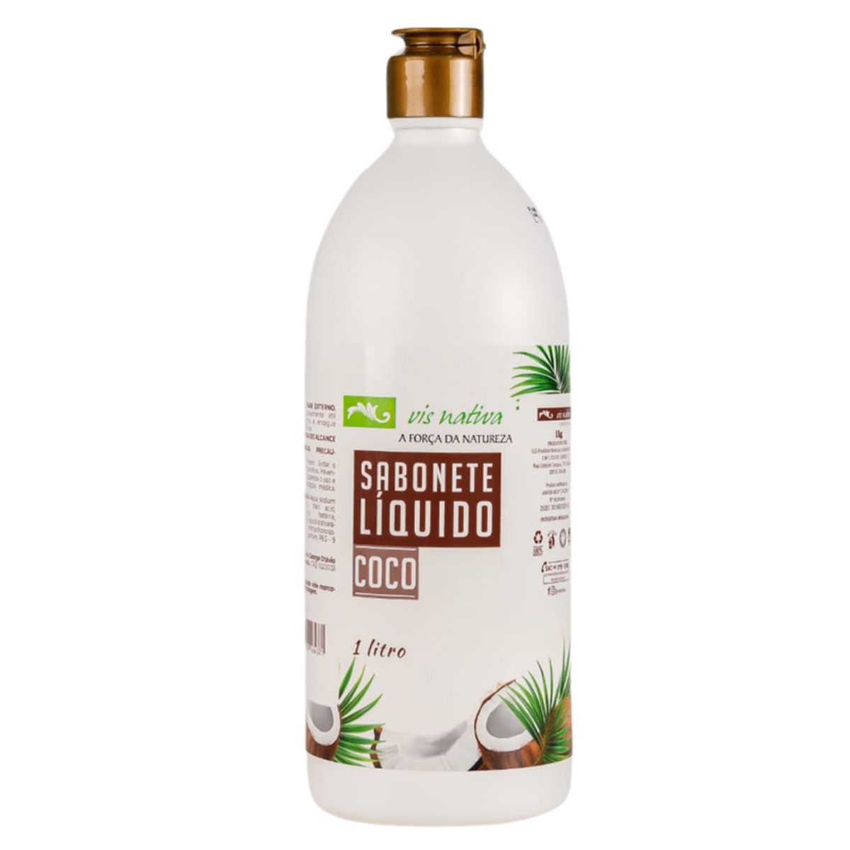 Sabonete Líquido Coco - Vis Nativa - 1 Litro - Aroma Tropical