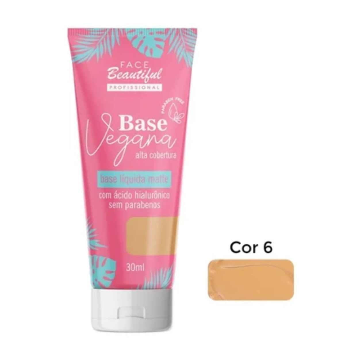 BASE MATTE VEGANA COR 6 FACE BEAUTIFUL