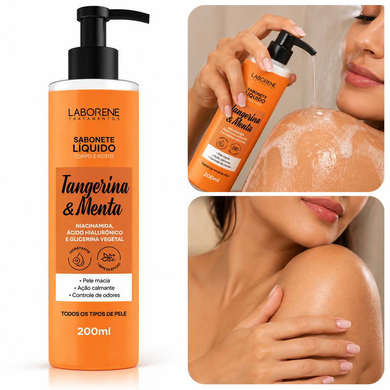 Sabonete Liquido Tangerina e Menta 200ml Laborene