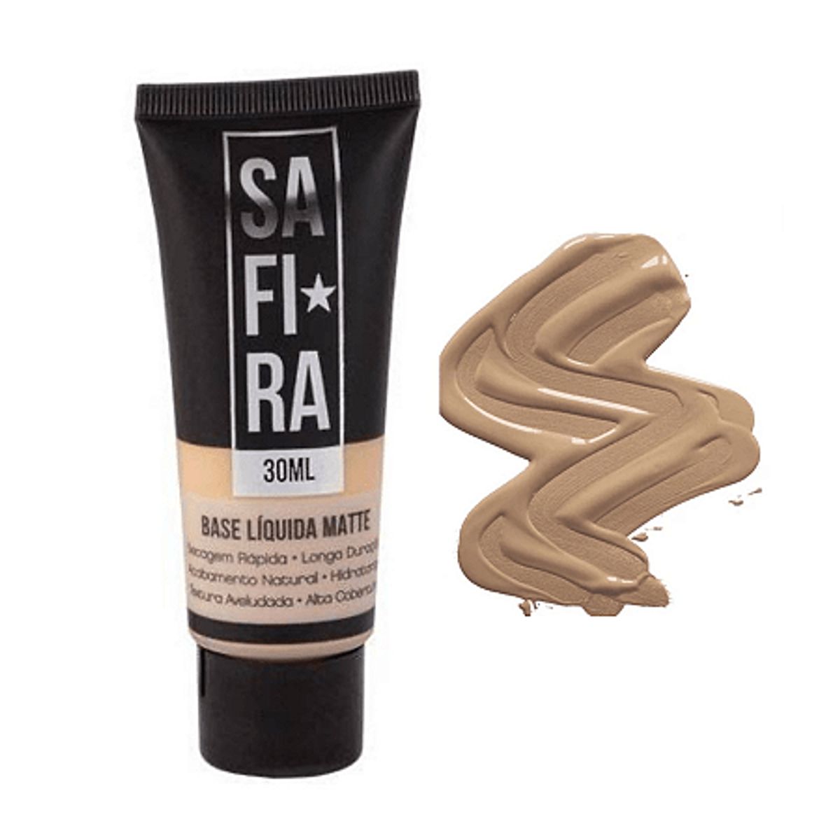 BASE LIQUIDA MATTE SAFIRA LINHA BASIC N 05 MEDIA ESCURA BS68136 1 UNIDADE