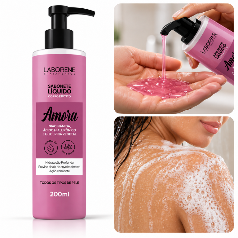Sabonete Líquido Amora 200 ml Laborene