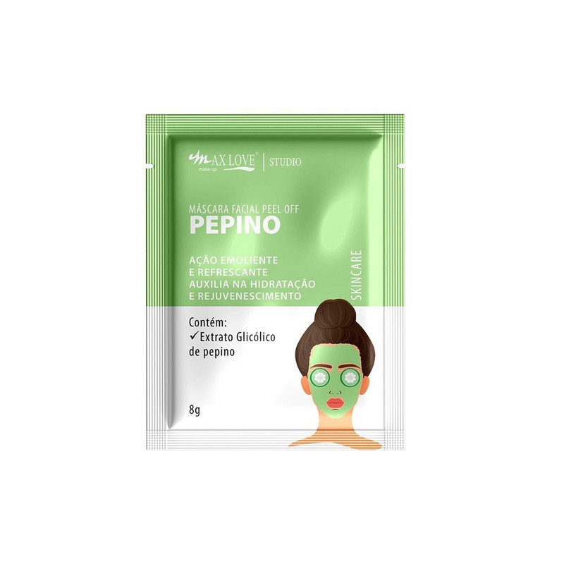 Máscara Facial Max Love Peel Off Pepino 8gr