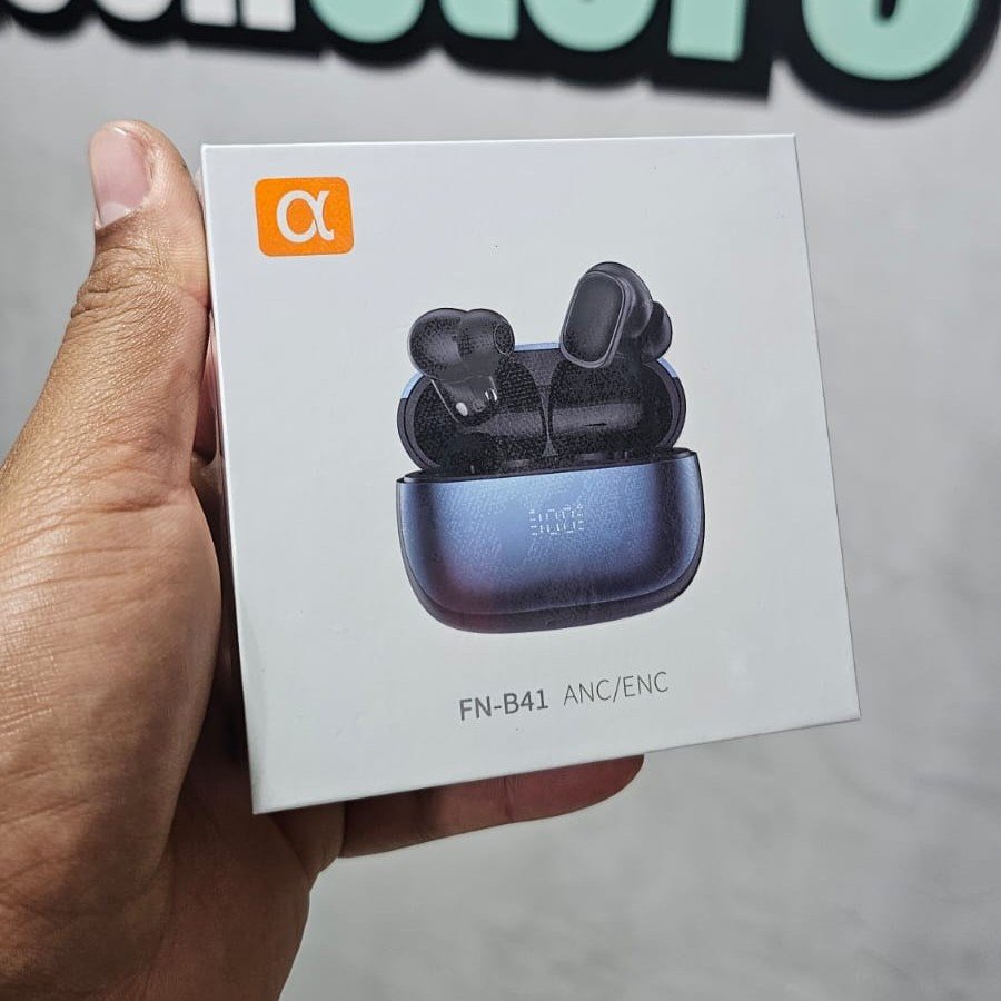 Fone de Ouvido Bluetooth Intra Auricular Gold FN-B41 - Caixinha com % em LED, ANC e ENC