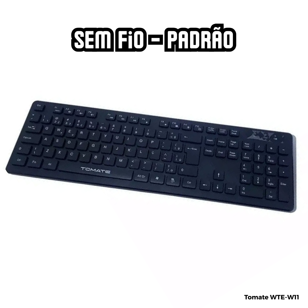 Teclado Sem Fio 2.4Ghz - Tomate WTE-W11 - Padrão ABNT