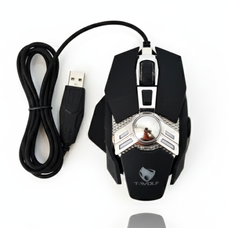 Mouse Óptico Gamer 7 Botões T-WOLF