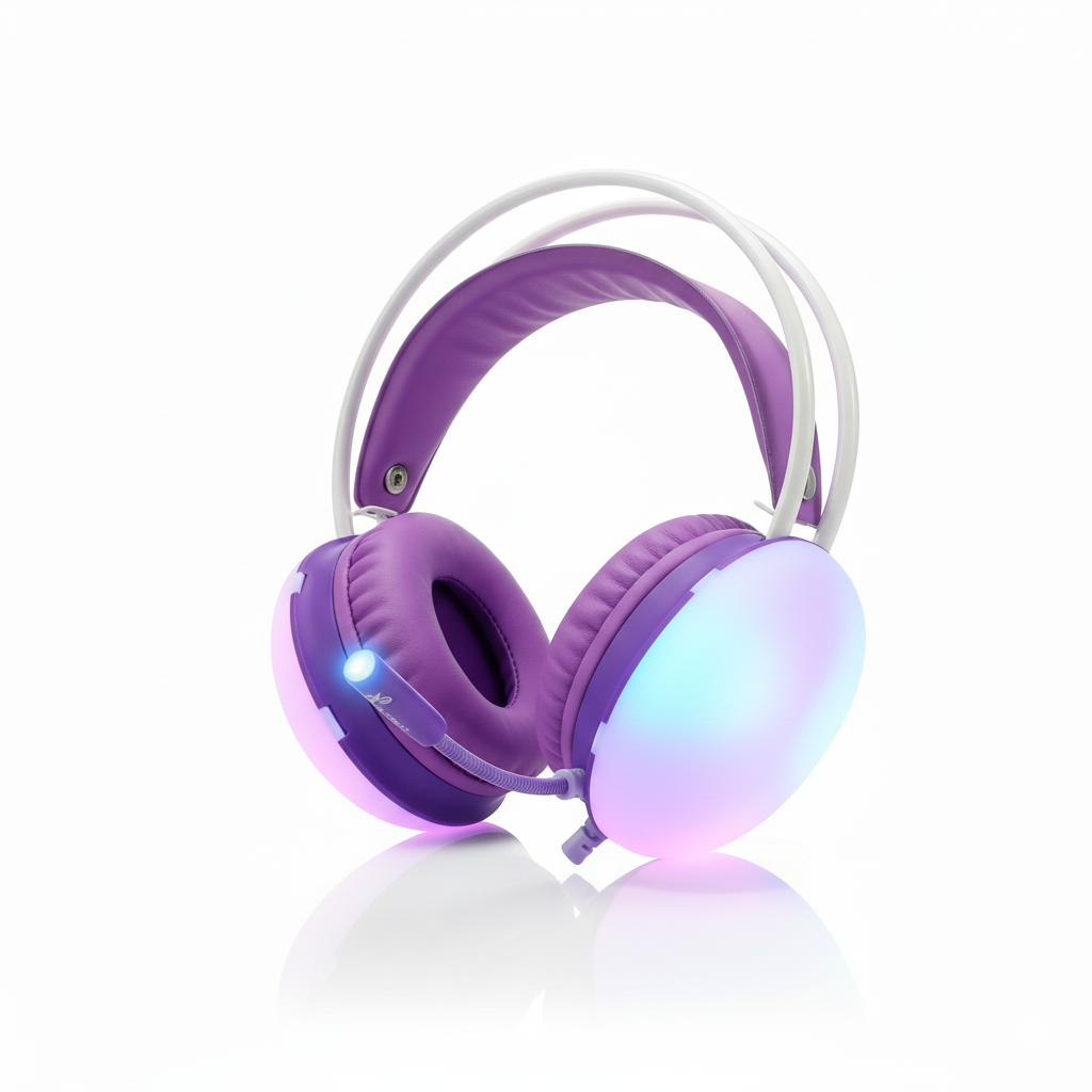 Headset Gamer Feminino RGB X-Cell - PC, Consoles e Mobile