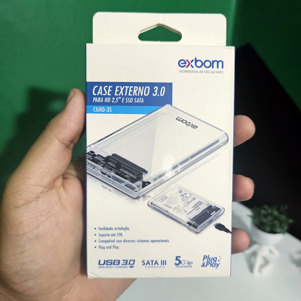 Case para HD 2,5" e SSD Externo USB 3.0 SATA