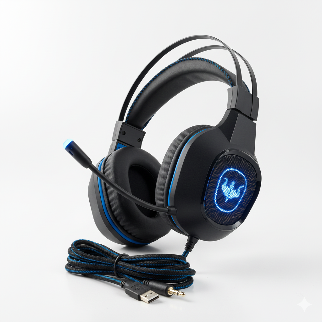 Headset Gaming LED Ovleng P3 + USB Surround - PC, Smartphone e Consoles