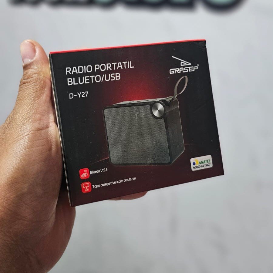 Caixa de som Portátil Grasep D-Y27 - Pequena, completa e um som que surpreende!