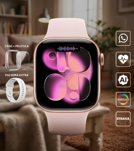 Smartwatch Microwear Watch S11 Mini 42mm Amoled - IP68 - Series 11 2026 - Responde Whatsapp!