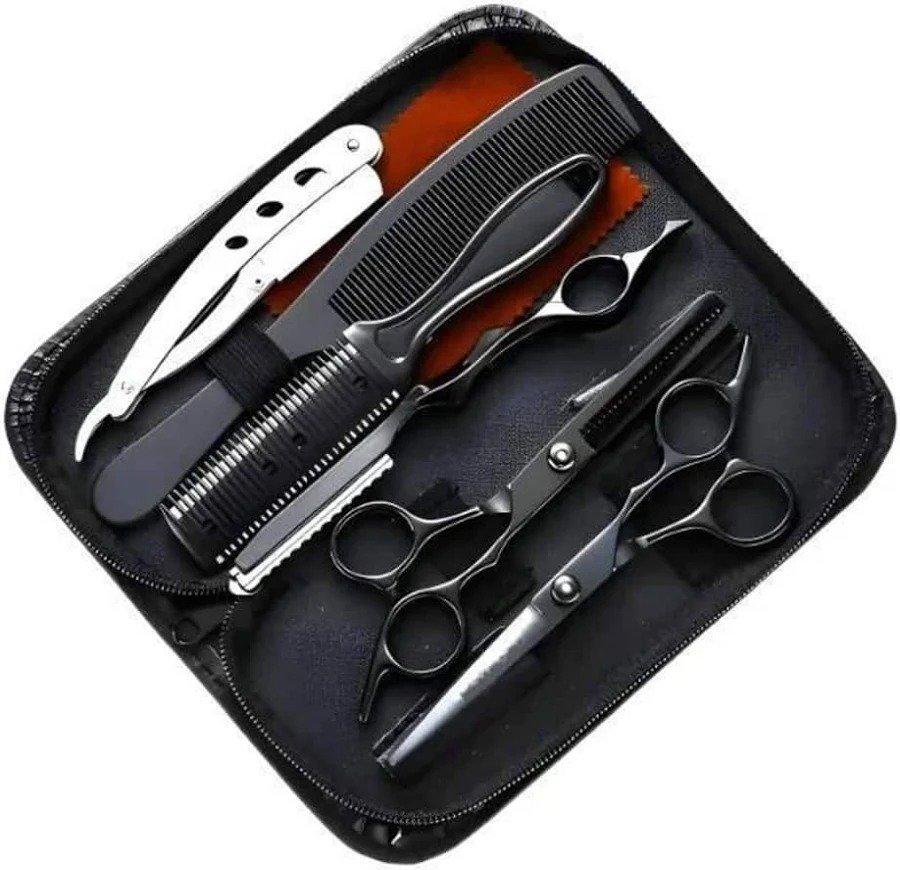 KIT Tesouras Profissionais Oásis 8 em 1 em Aço Inoxidável