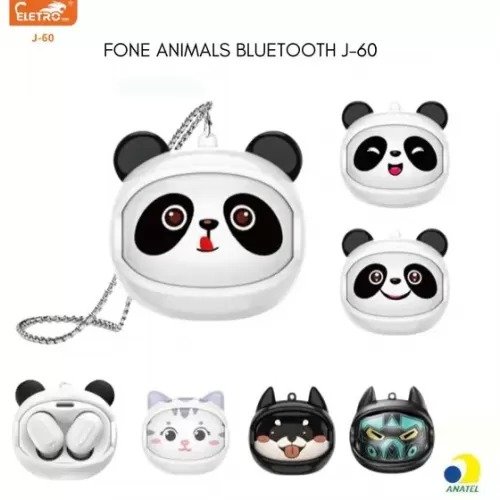 Fone Bluetooth Eletro J-60 Bichinhos Intra Auricular
