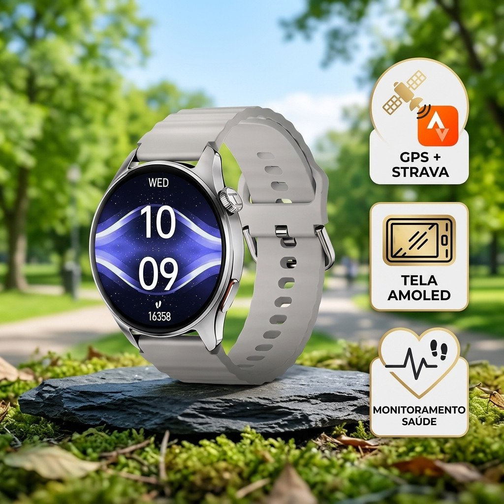 Smartwatch Haylou 4s - 100% Original - 1ATM ~ Amoled ~ GPS com Strava