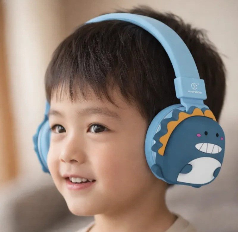 Headphone Bluetooth Kapbom Infantil Dinossauro KA-9016