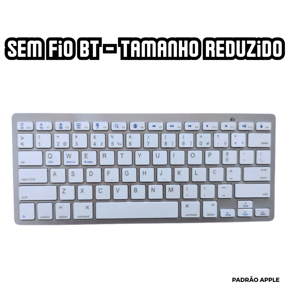 Teclado Sem Fios Kapbom via Bluetooth - Tamanho Mini, reduzido 60%