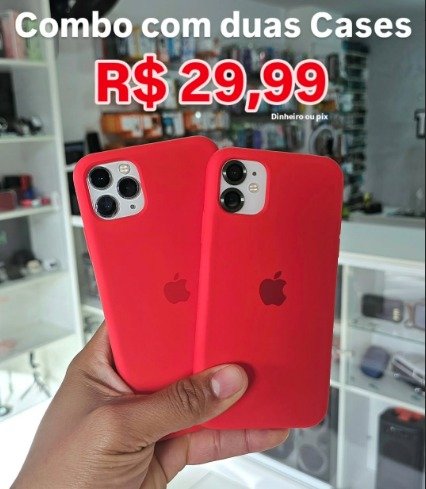 Combo com DUAS cases aveludadas para iPhone