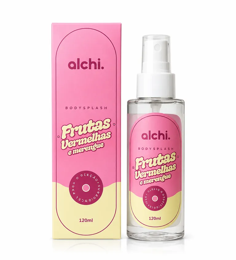 Body Splash Frutas Vermelhas e Merengue Alchi 120ml Gelato