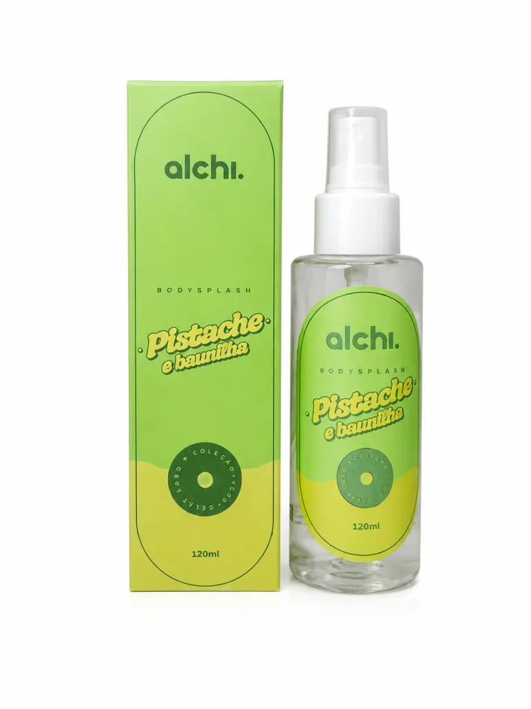 Body Splash pistache e baunilha Alchi 120ml coleção Gelato