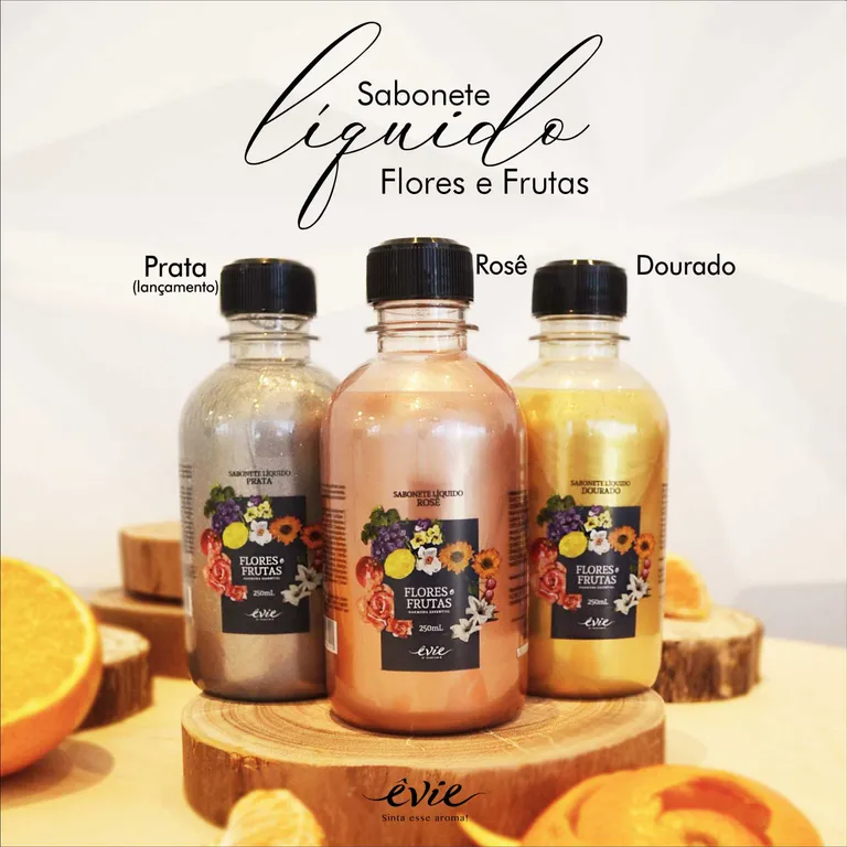 Refil Sabonete Líquido 250ml Flores e Frutas Evie