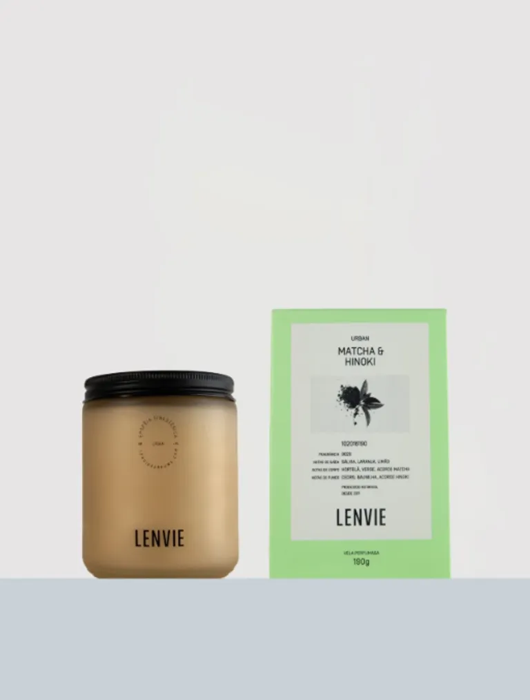 Vela Perfumada 190g Matcha e Hinoki Urban Lenvie