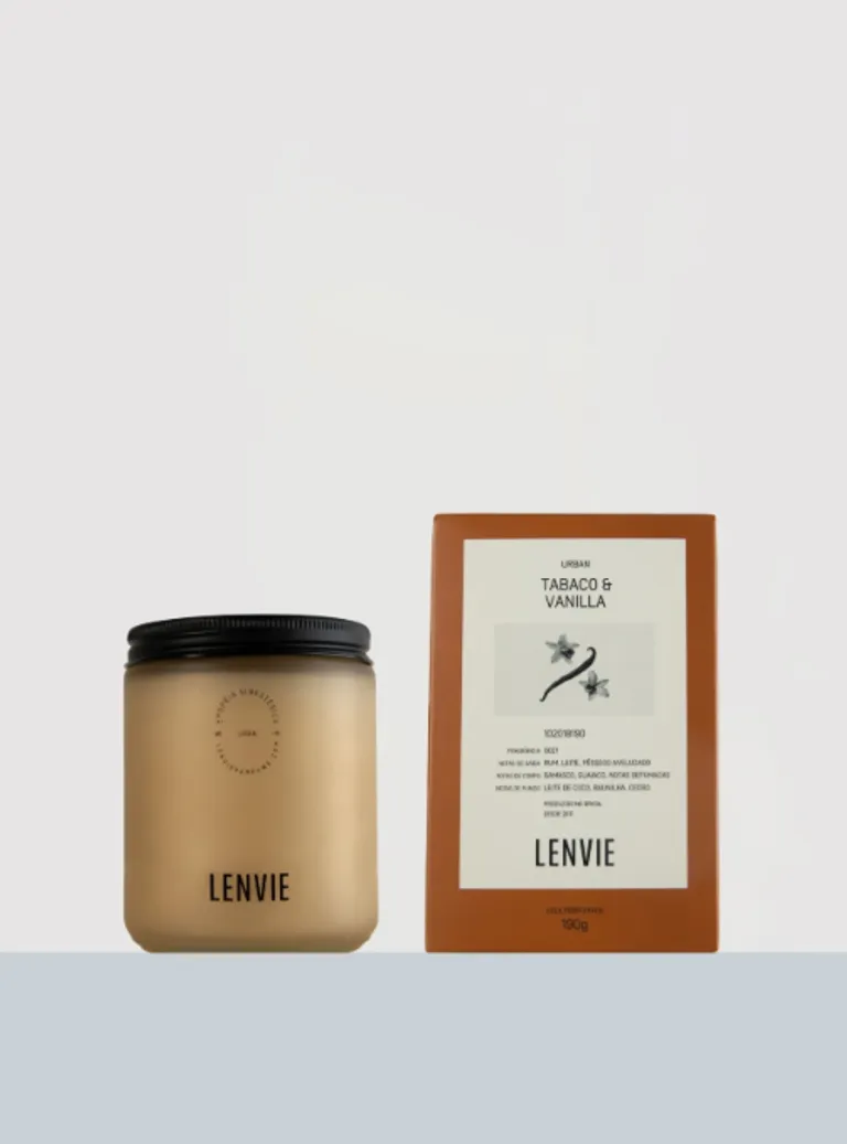 Vela Perfumada 190g Tabaco e Vanilla Urban Lenvie
