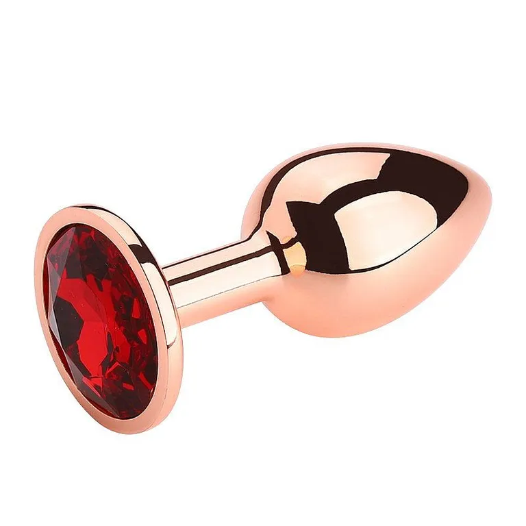 Plug Anal de Aço Rose com Cristal Brilhante