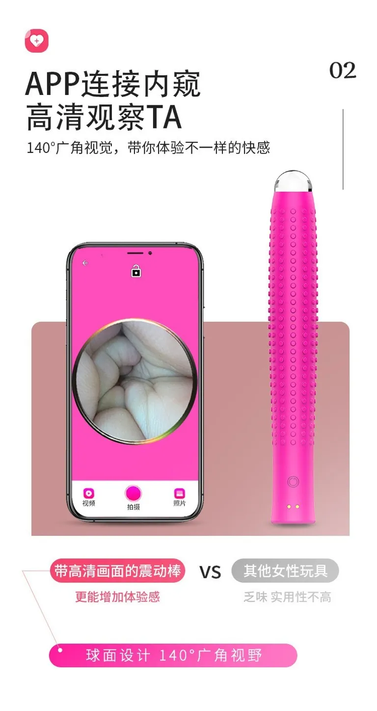 Vibrador Penetrável com Câmera de Vídeo Acoplada - 100mp