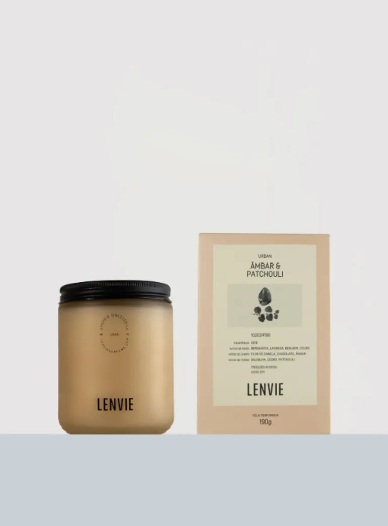 Vela Perfumada 190g Ambar e Patchouli Urban Lenvie