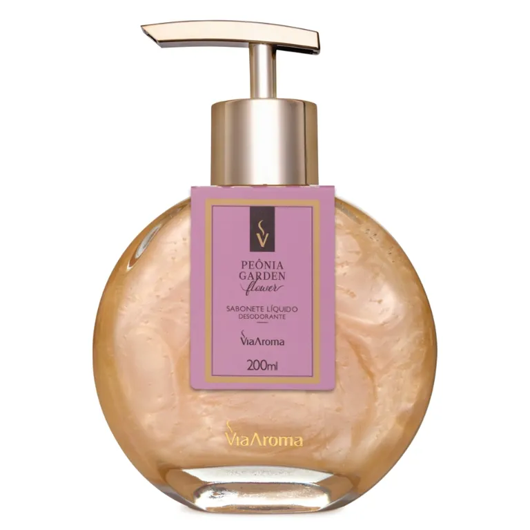 Sabonete Líquido Desodorante Peônia Garden Via Aroma - 200ml