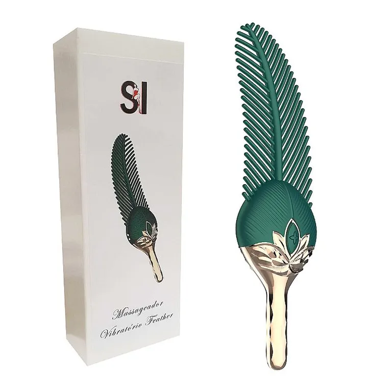 Massageador Vibratório Feather - formato folha