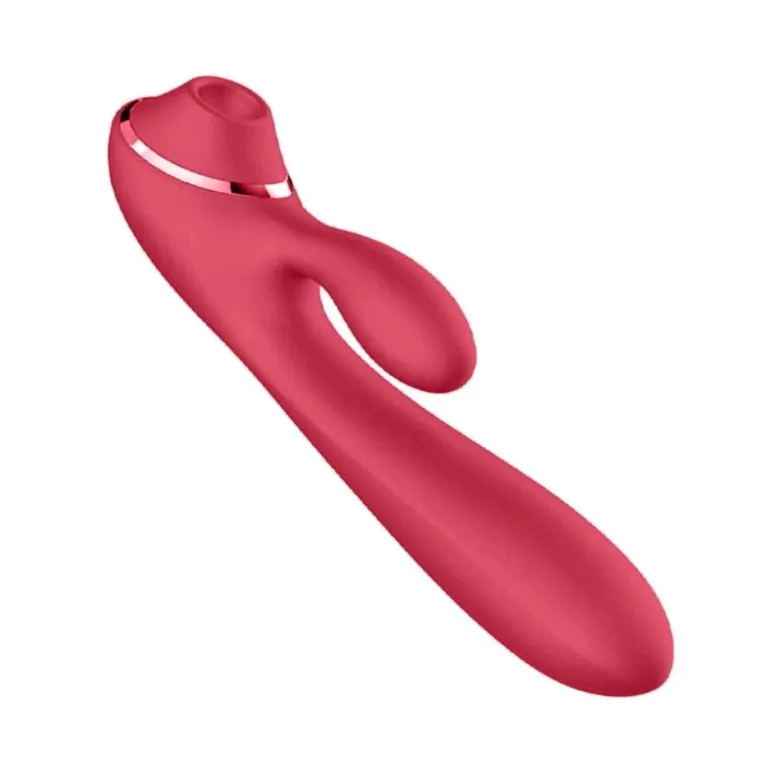 Vibrador para Casal com Sugador de Clitóris - rosa