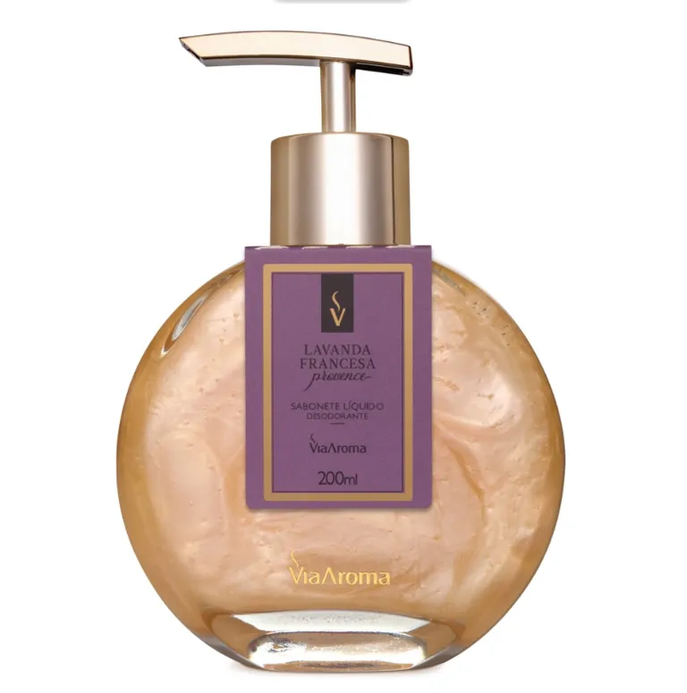 Sabonete Líquido Desodorante Lavanda Francesa Via Aroma 200ml