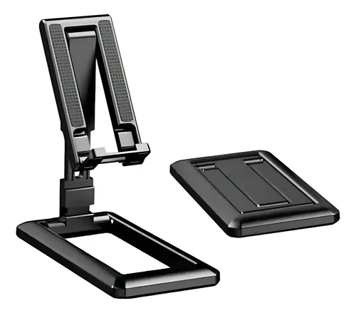 Suporte Ajustável Universal para Celular Tablet Dobrável Preto