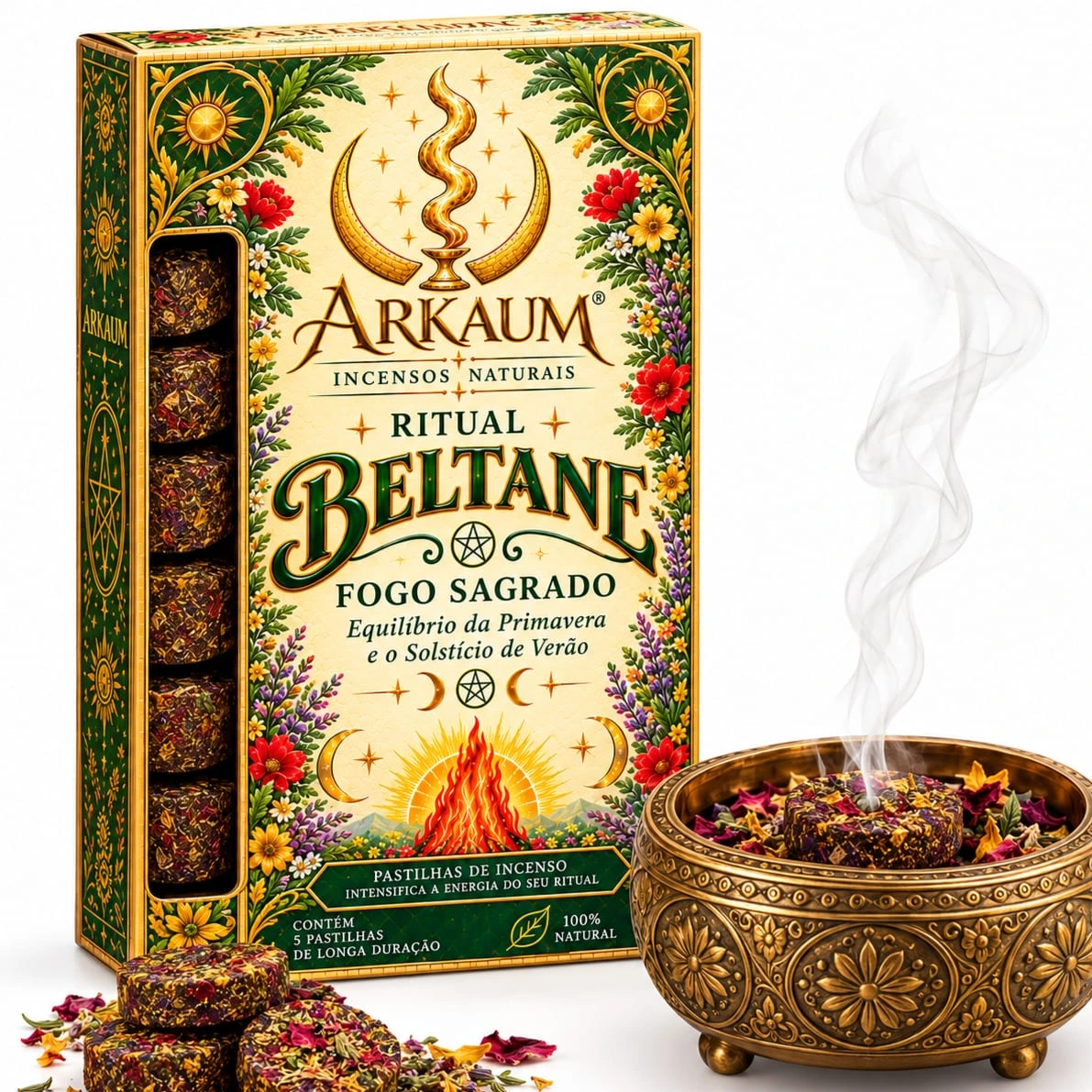 Incenso ritualísitico Beltane _ Pastilhas