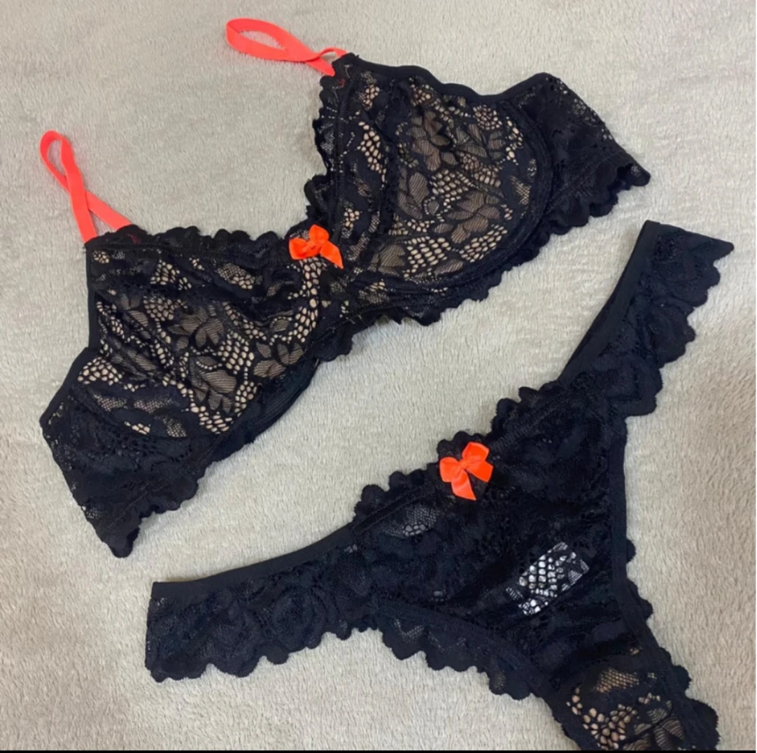 Conjunto Renda Bicolor Plus Size